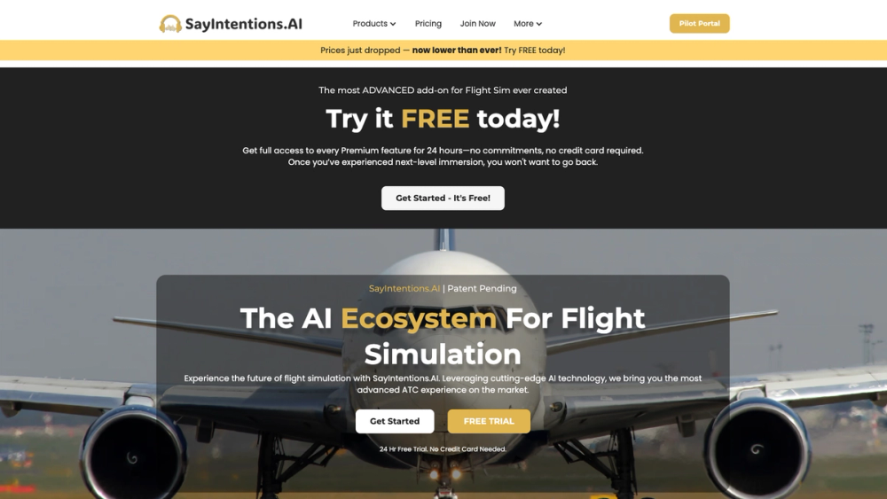 Screenshot of SayIntentions.AI