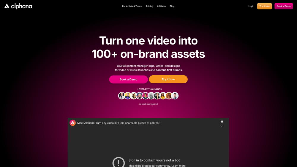 Screenshot of Alphana