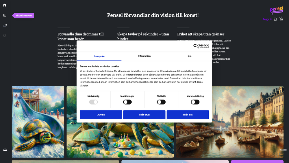 Screenshot of Pensel