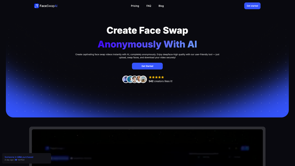 Screenshot of Video Face Swap AI