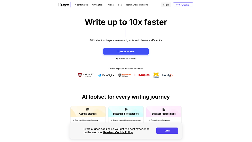 Screenshot of Litero