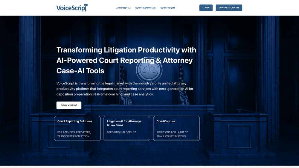 Screenshot of VoiceScript