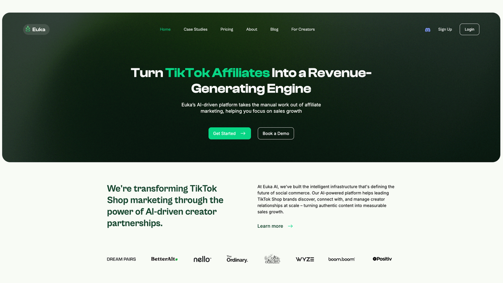 Screenshot of Euka AI