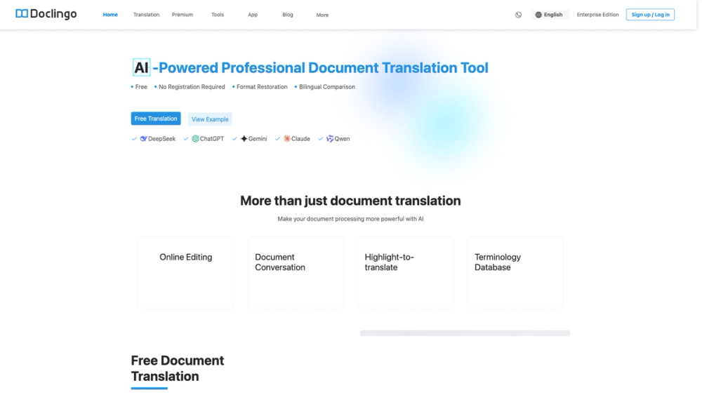 Screenshot of Doclingo