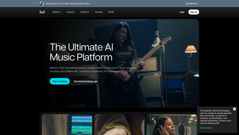 Screenshot of Moises App