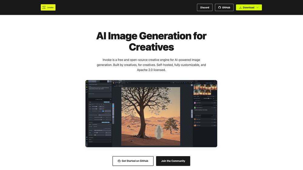 Screenshot of Invoke