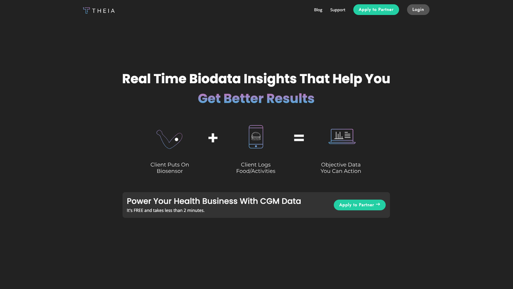 Screenshot of Theia Health