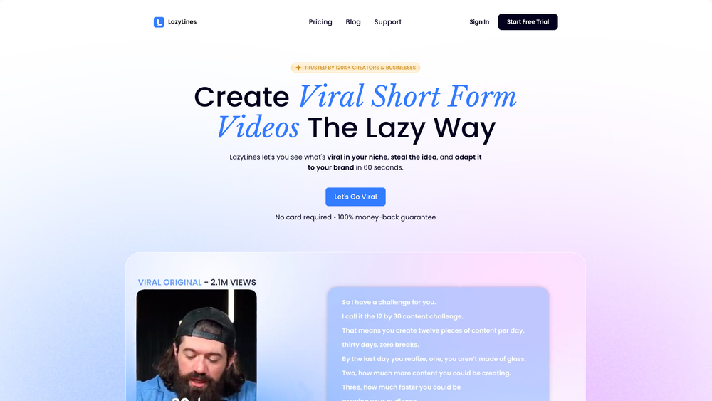 Screenshot of LazyLines