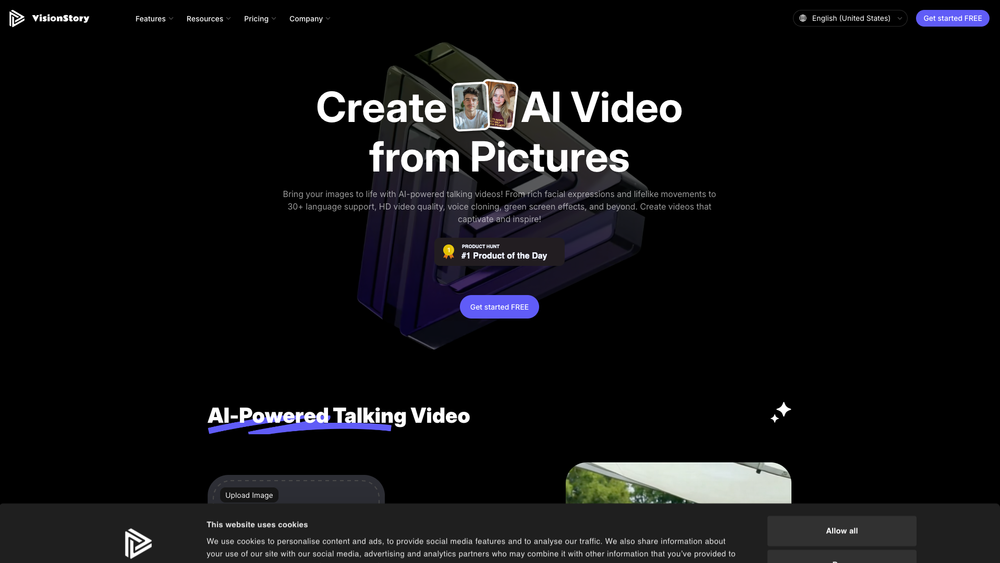 Screenshot of VisionStory