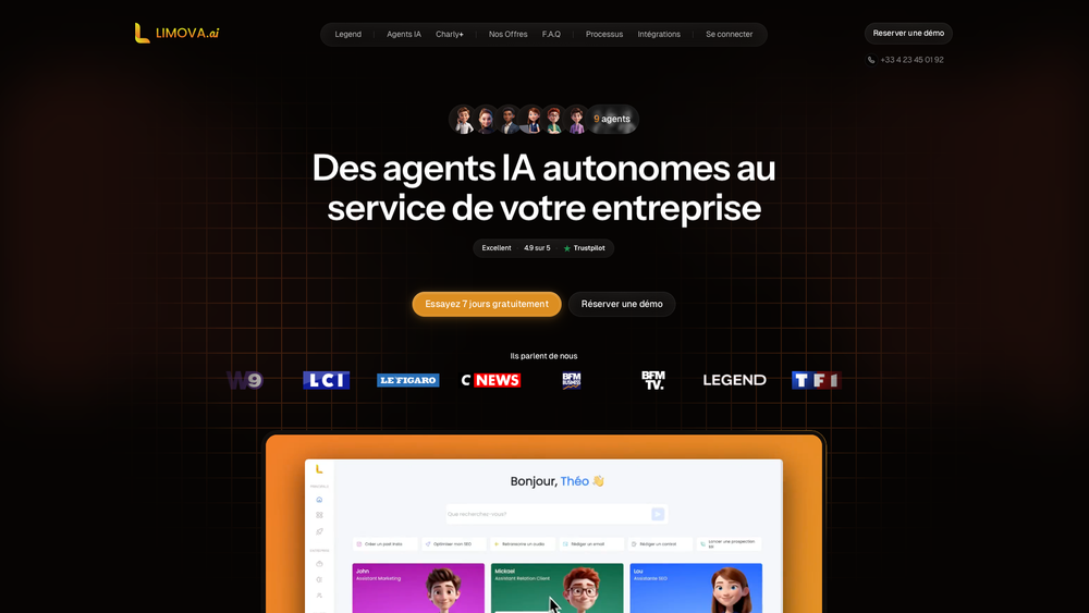 Screenshot of Limova.ai