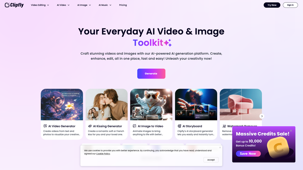 Screenshot of Clipfly