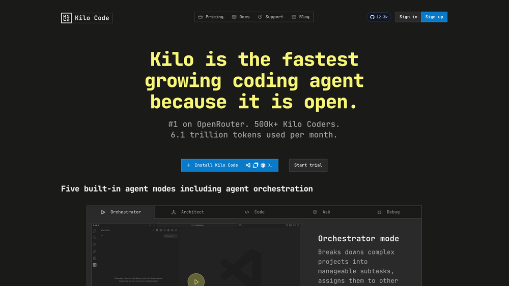Screenshot of Kilo Code
