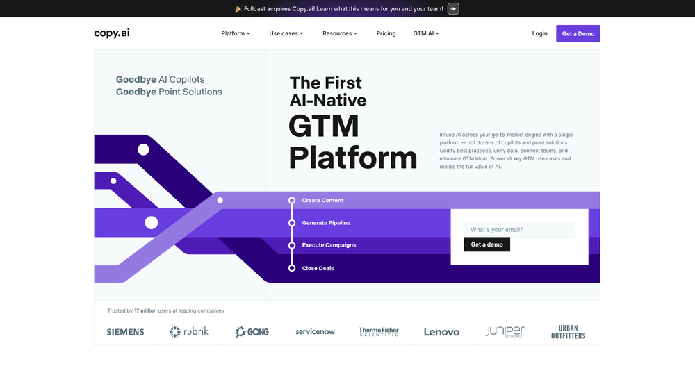 Screenshot of Copy.ai