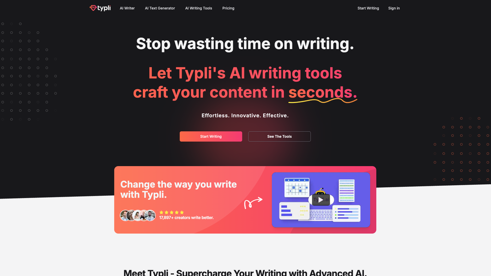 Screenshot of Typli.ai Screenshot of Typli.ai