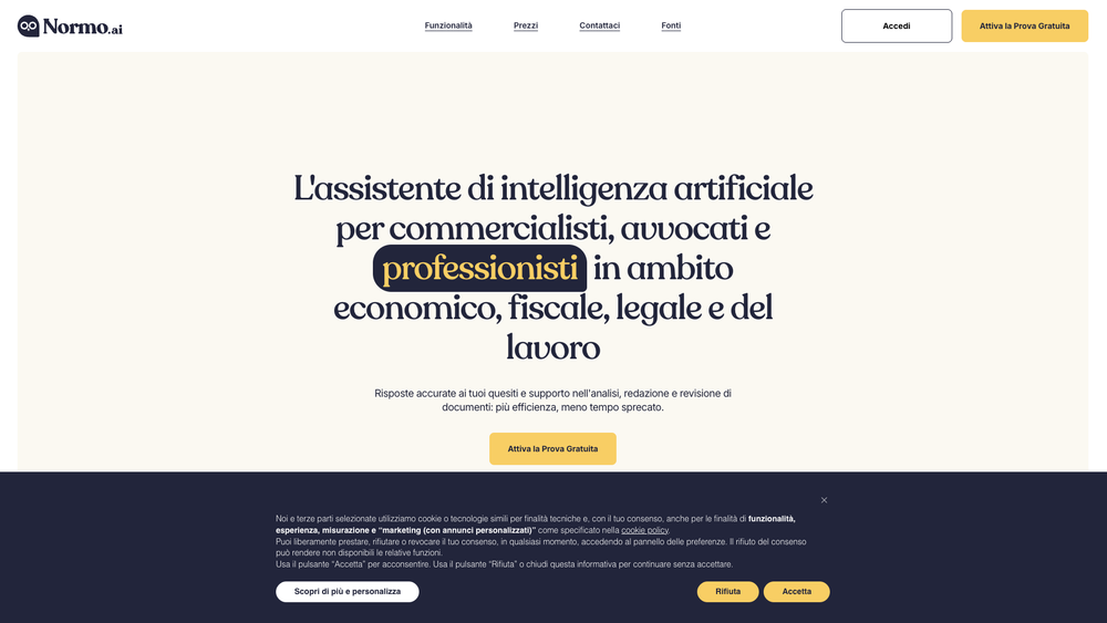 Screenshot of Normo.ai