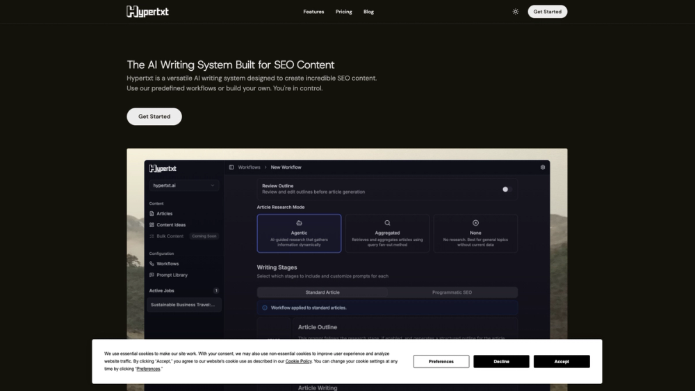 Screenshot of Hypertxt