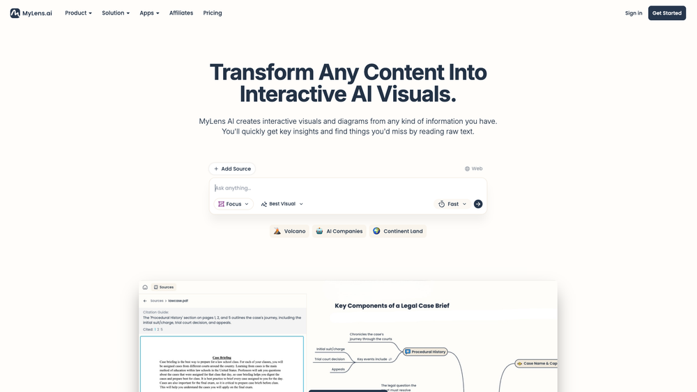 Screenshot of MyLens