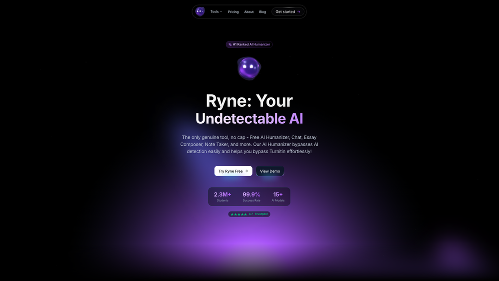 Screenshot of Ryne AI