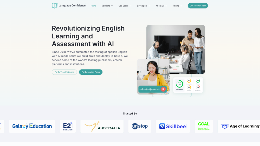 Screenshot of Language Confidence Screenshot of Language Confidence