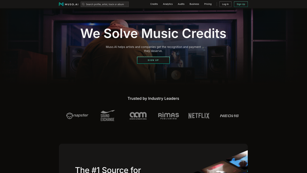 Screenshot of Muso.AI