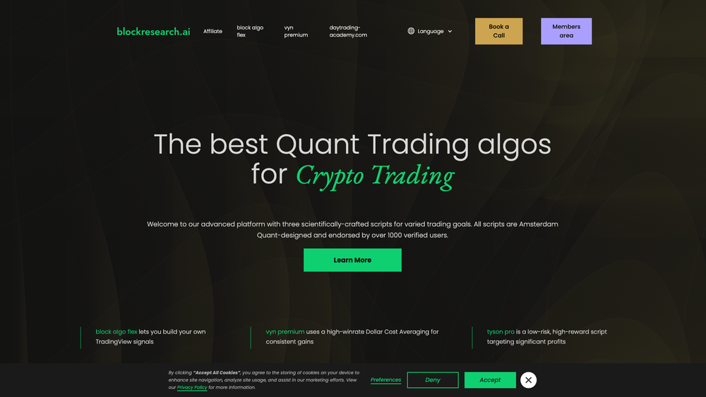 Screenshot of Block Research