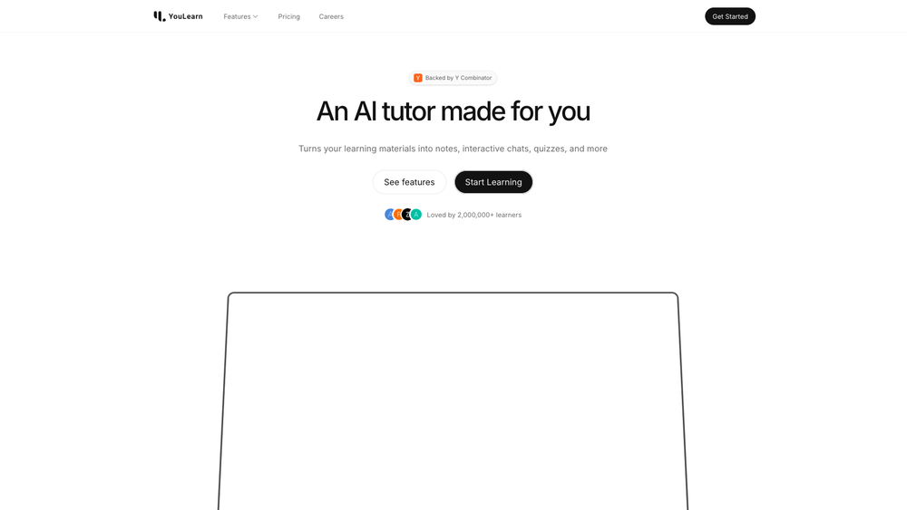 Screenshot of YouLearn AI
