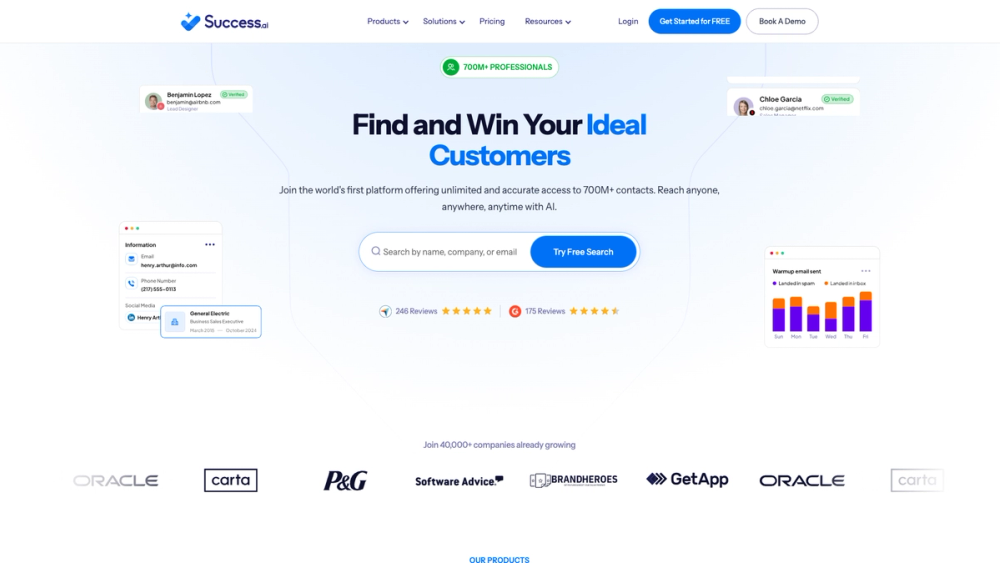 Screenshot of Success.ai