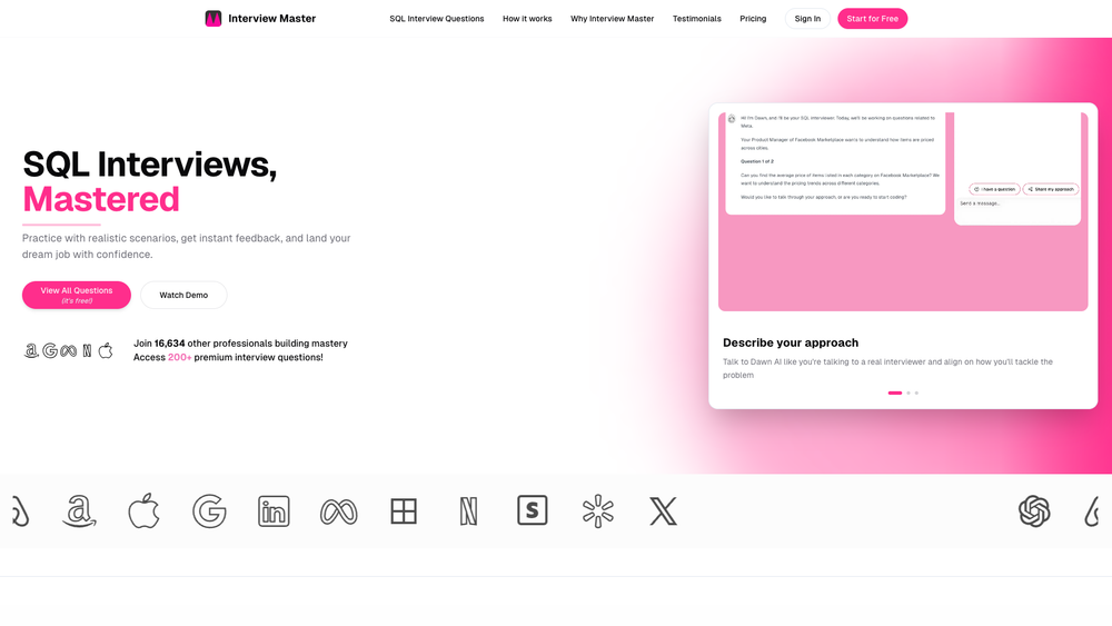 Screenshot of Interview Master