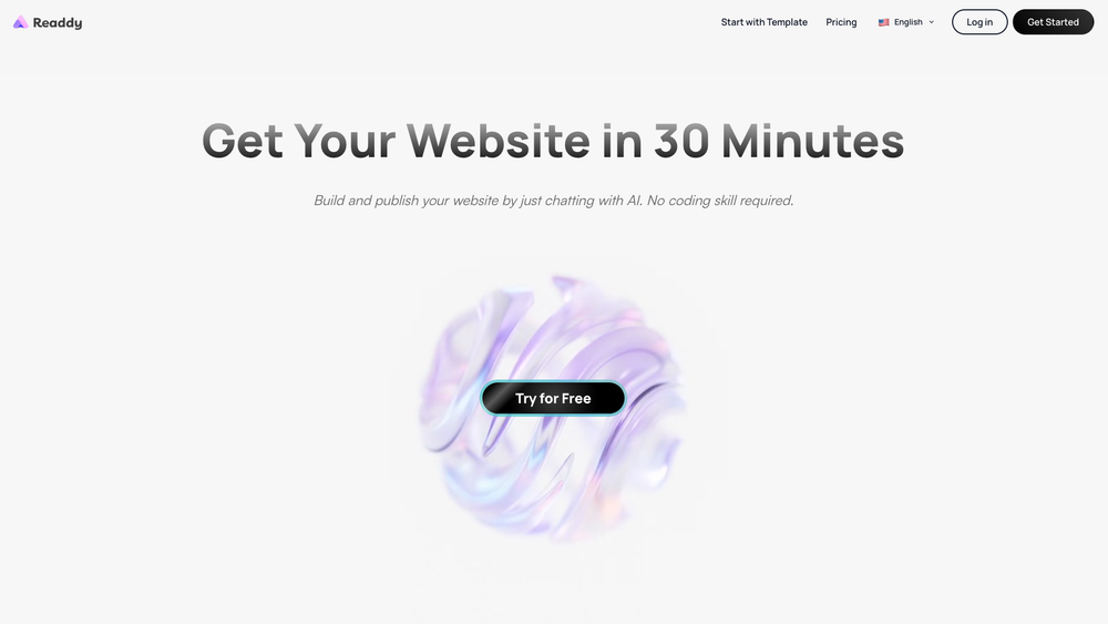 Screenshot of Readdy