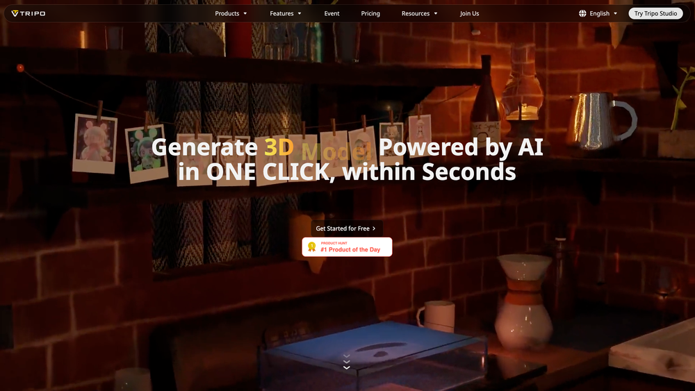 Screenshot of Tripo AI
