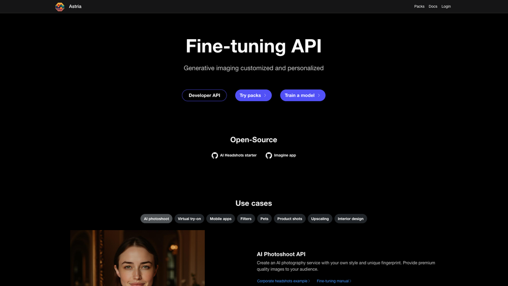 Screenshot of Astria