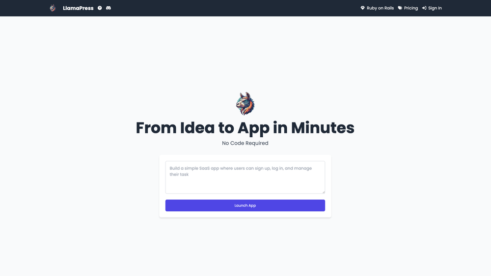 Screenshot of LlamaBot