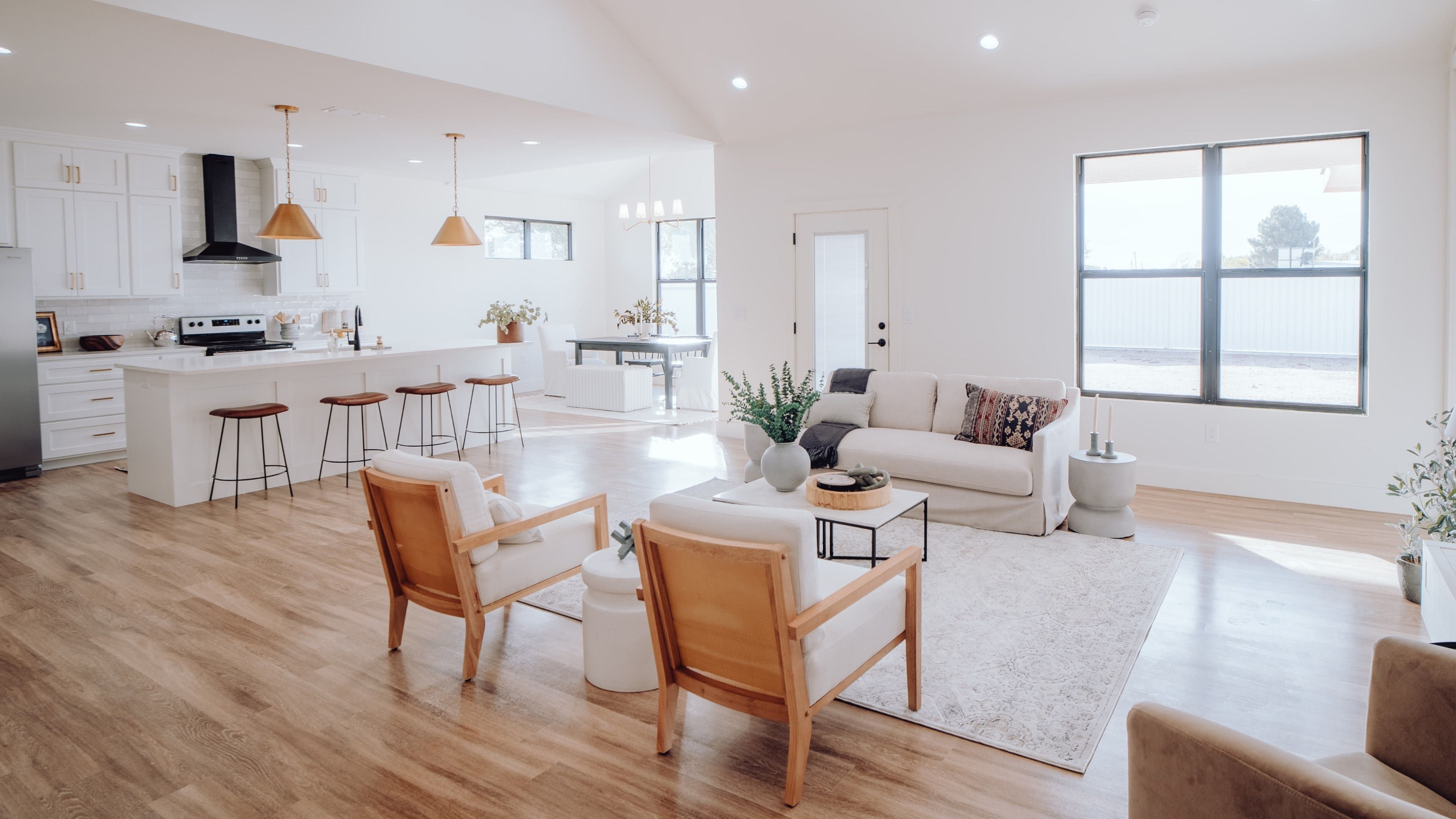 Interiors Example Project Image Showing Open Living Room Space and Kitchen