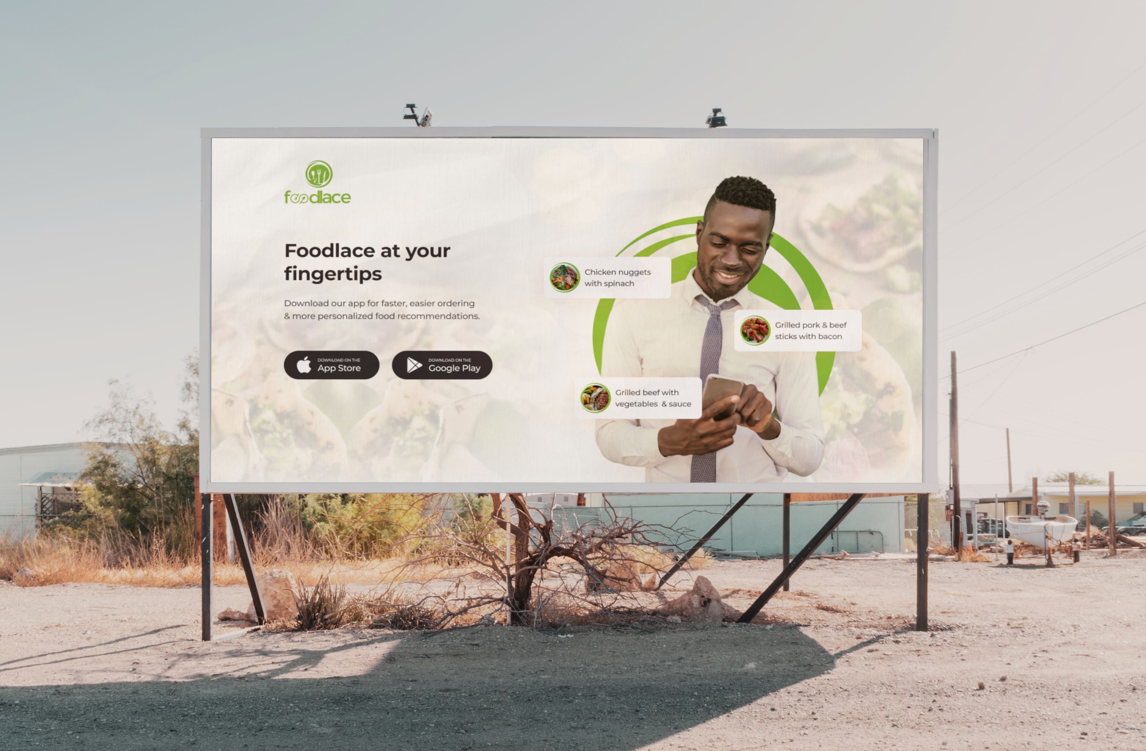 Foodlace Download App Street Billboard View
