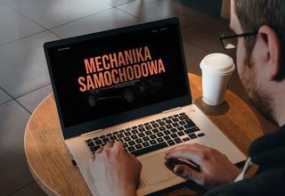 Potential customer & user looking and auto-klinika website - banner section view.