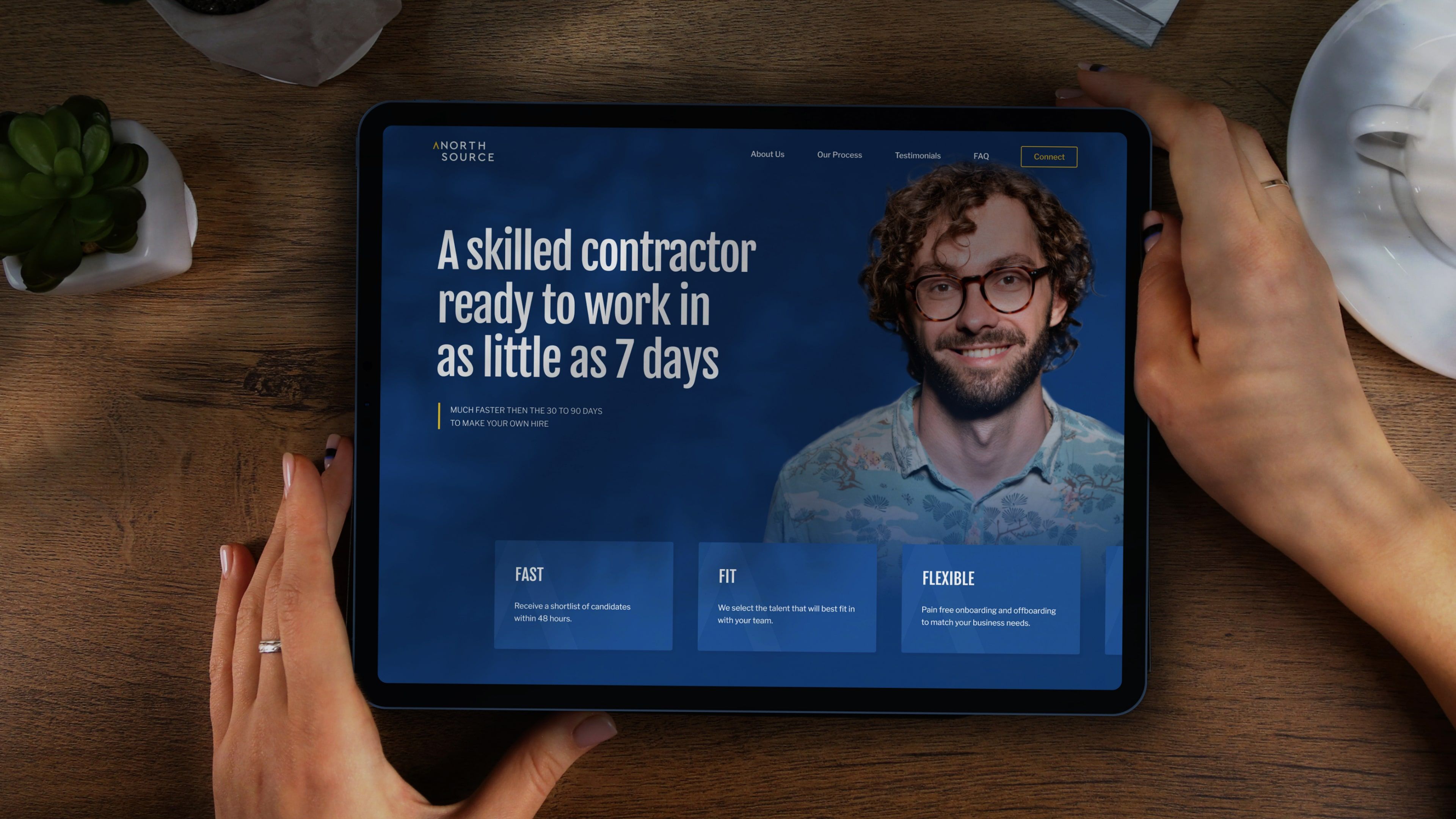Northsource skilled contractor section tablet view