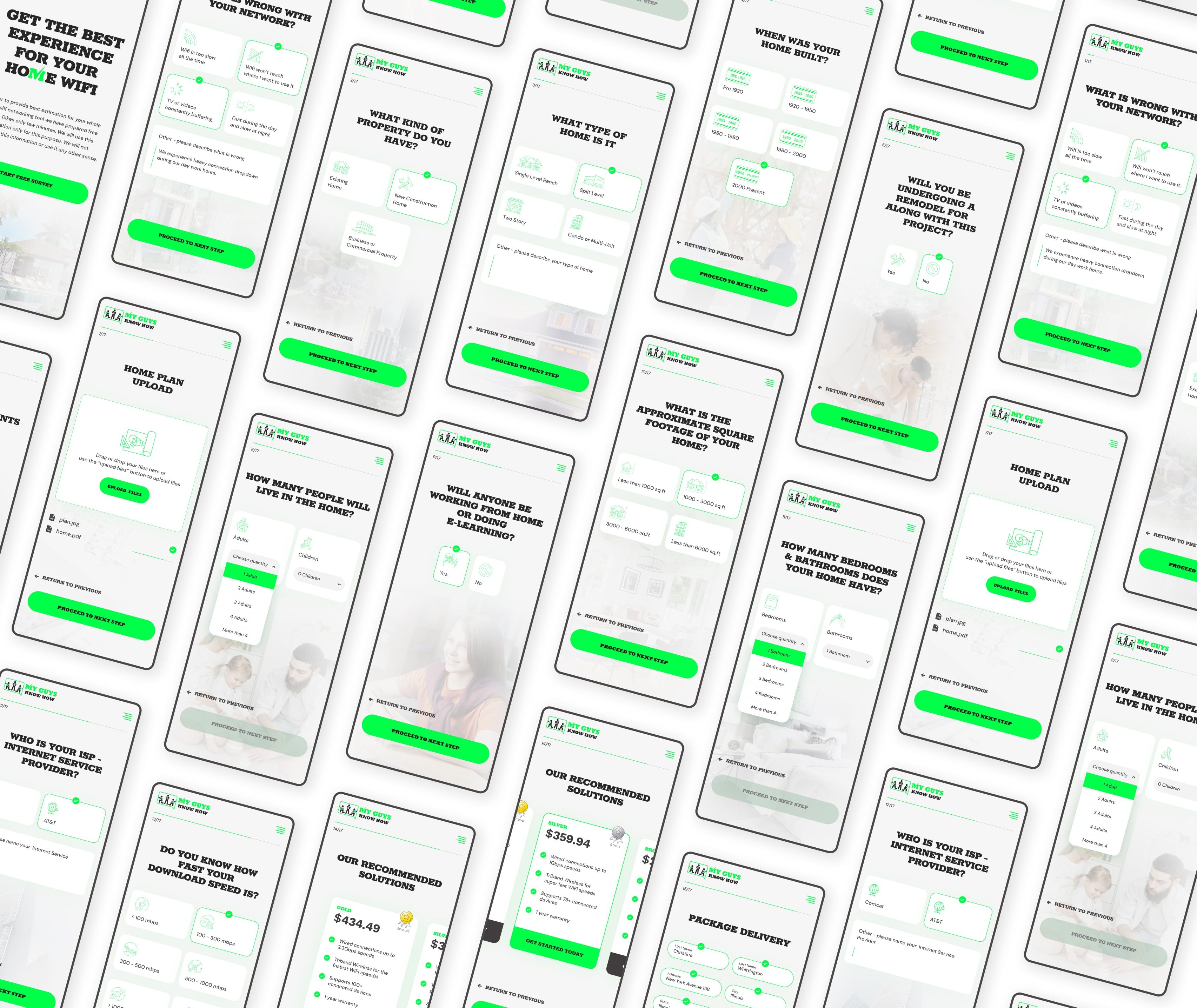 Survey for Network Tool Solution Mobile Screens Mockup