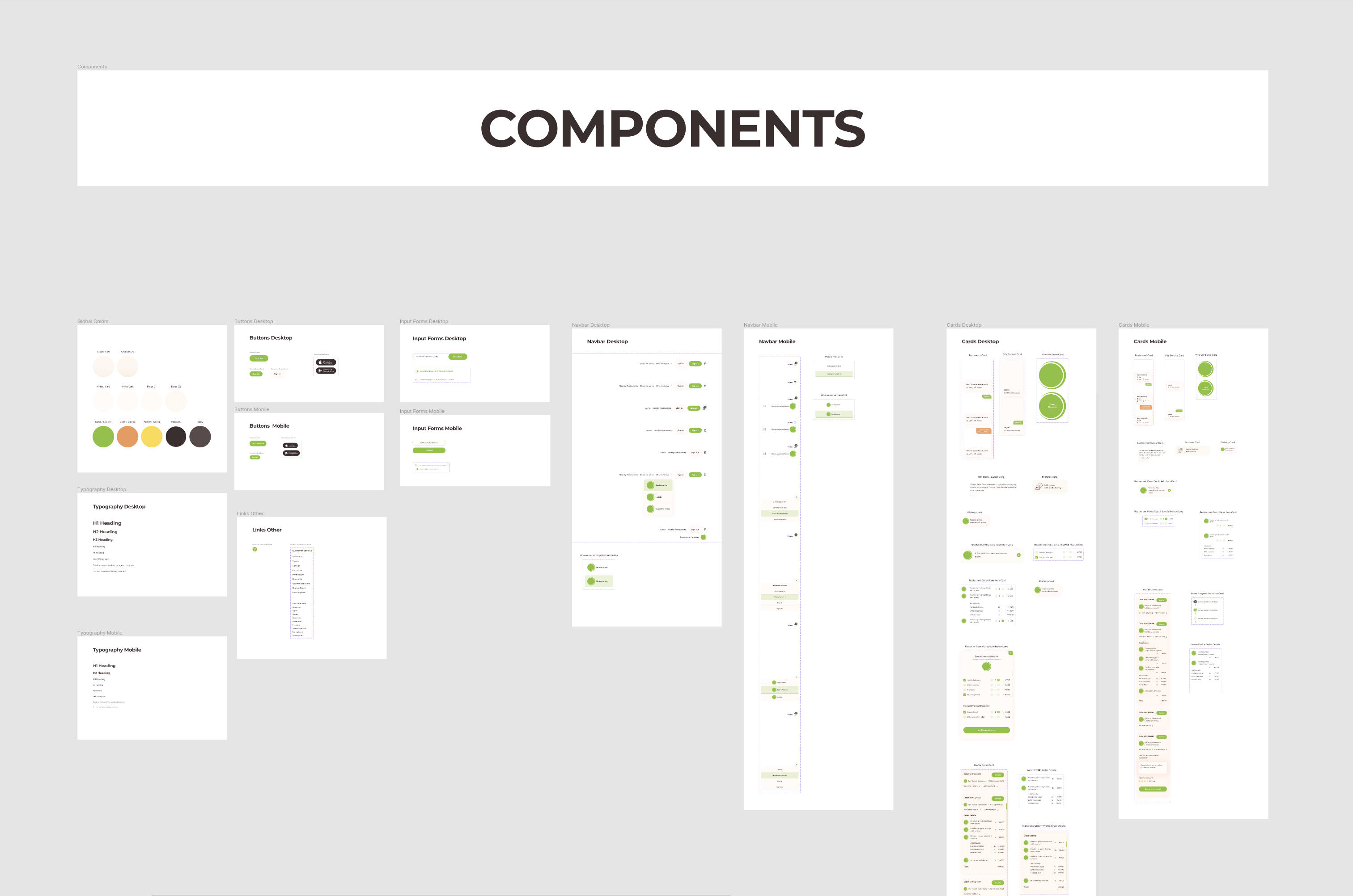 Design system - section components