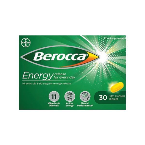 Berocca Energy Vitamin Film Coated Tablets (30)