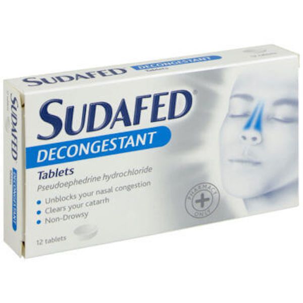 Sudafed Decongestant Tablets