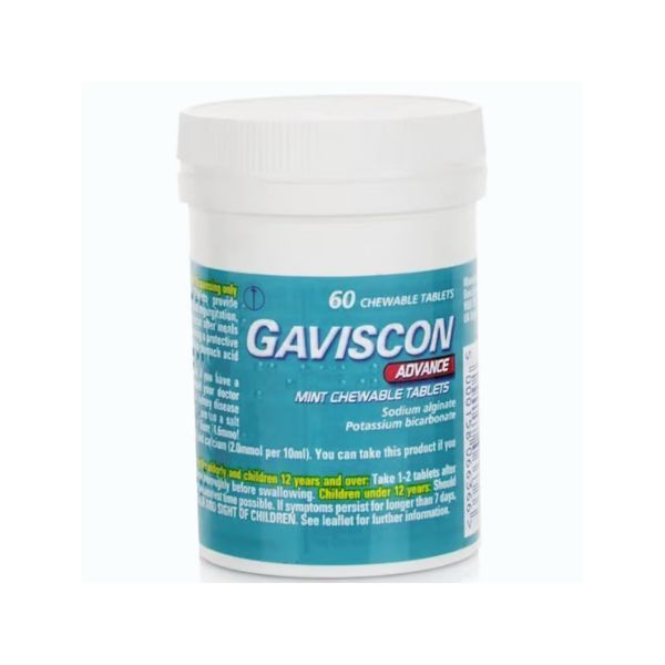 Gaviscon Advance Mint Chewable Tablets (60)