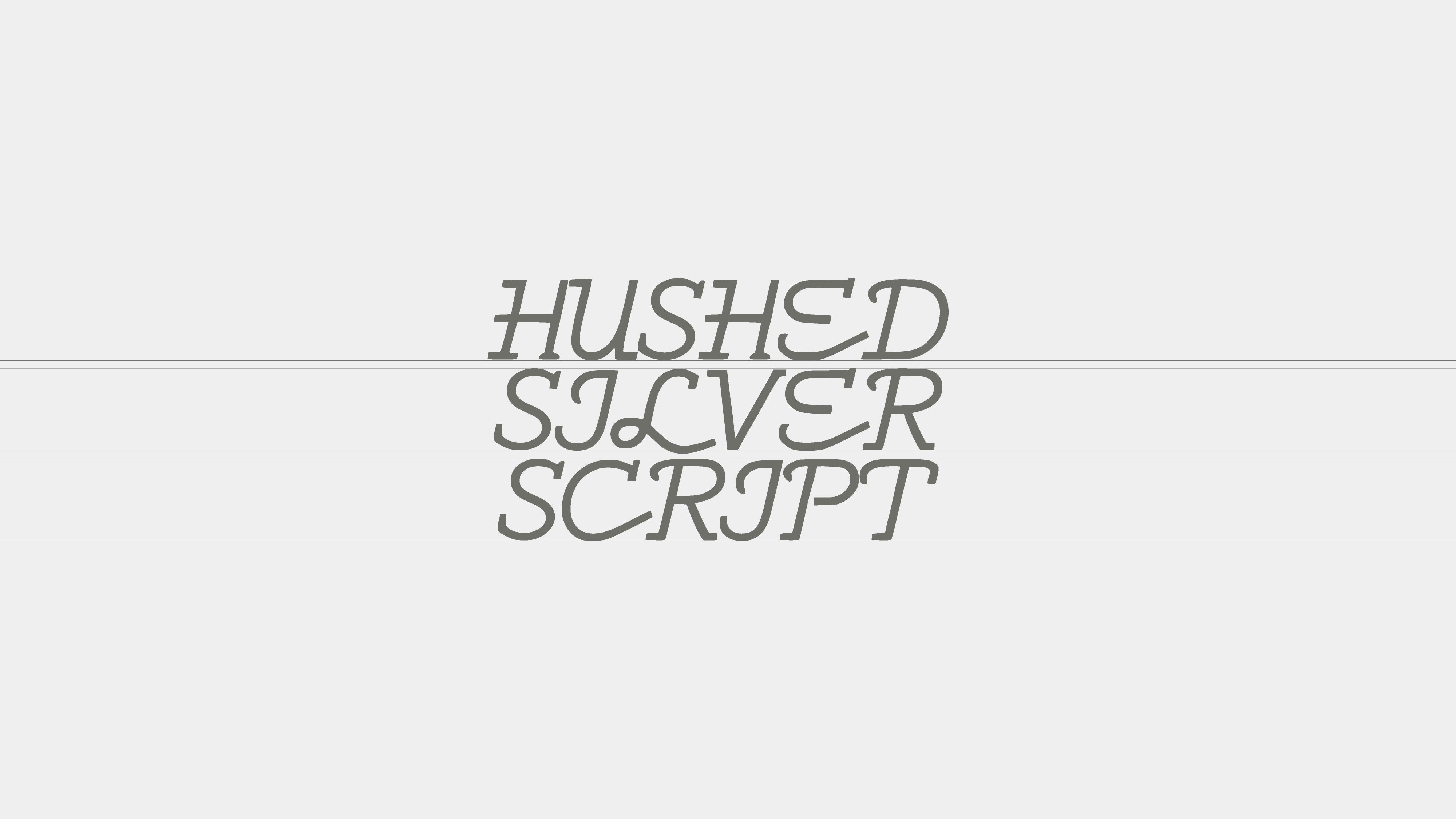 Cover image from Hushed Silver Script