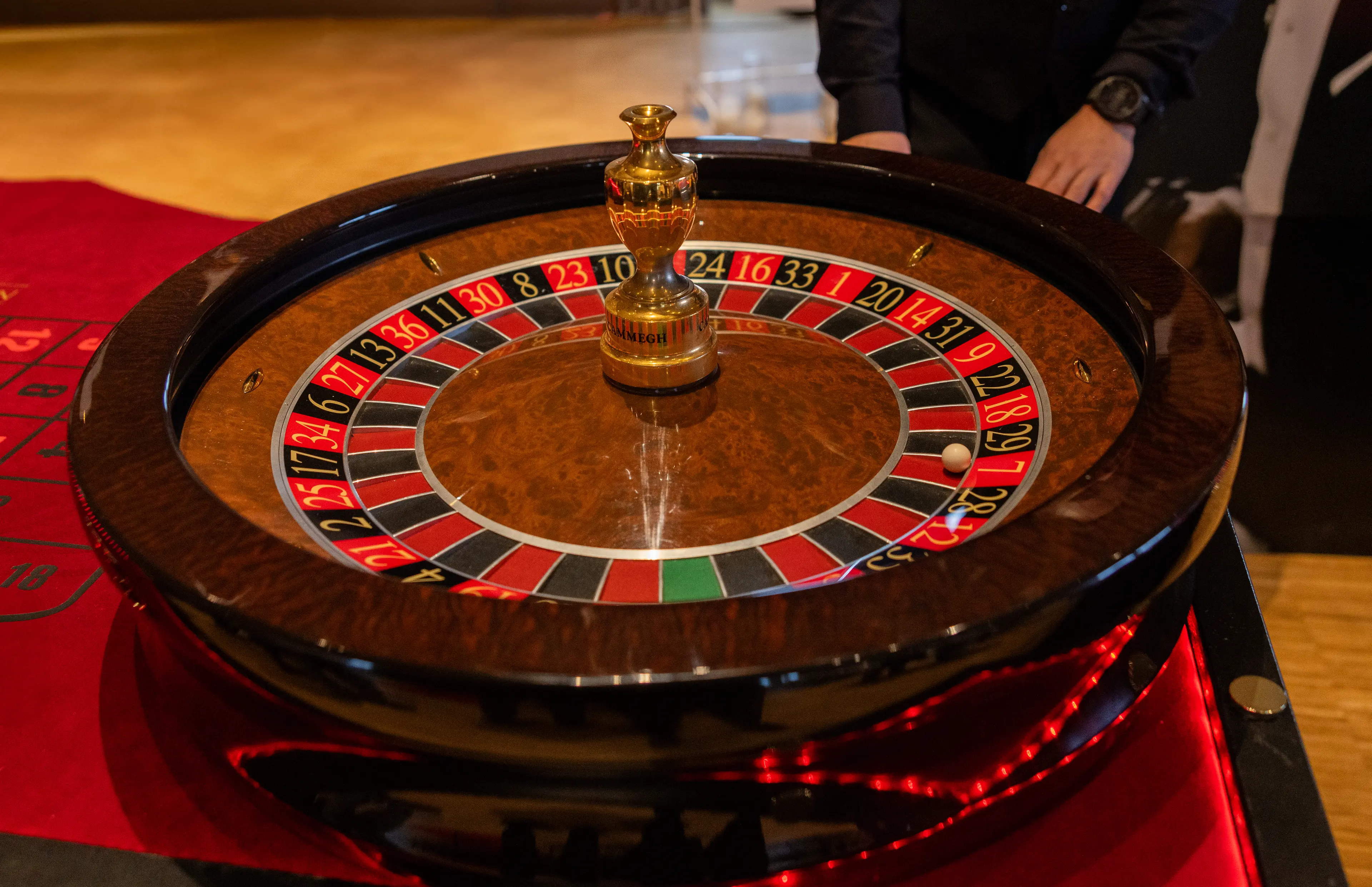 Casino Crown roulettehjul med rød LED-kant