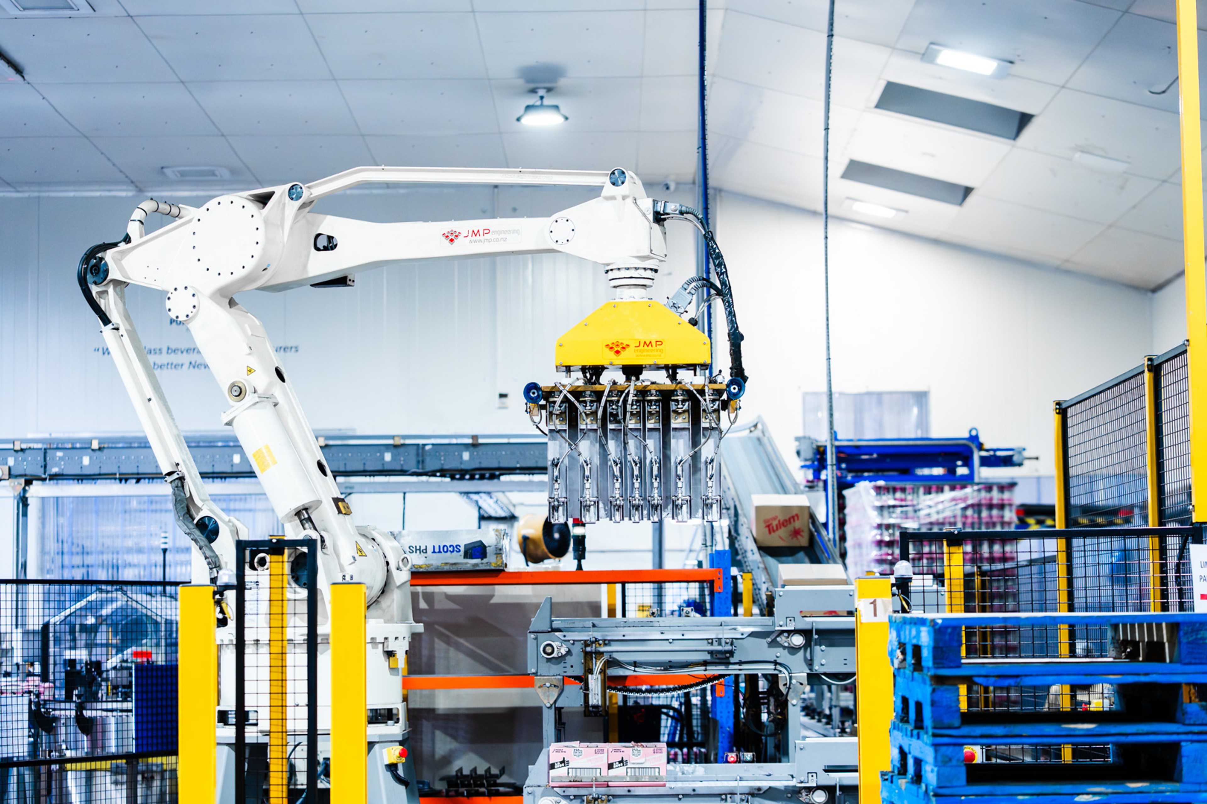 Crane Machine in Bottling factory