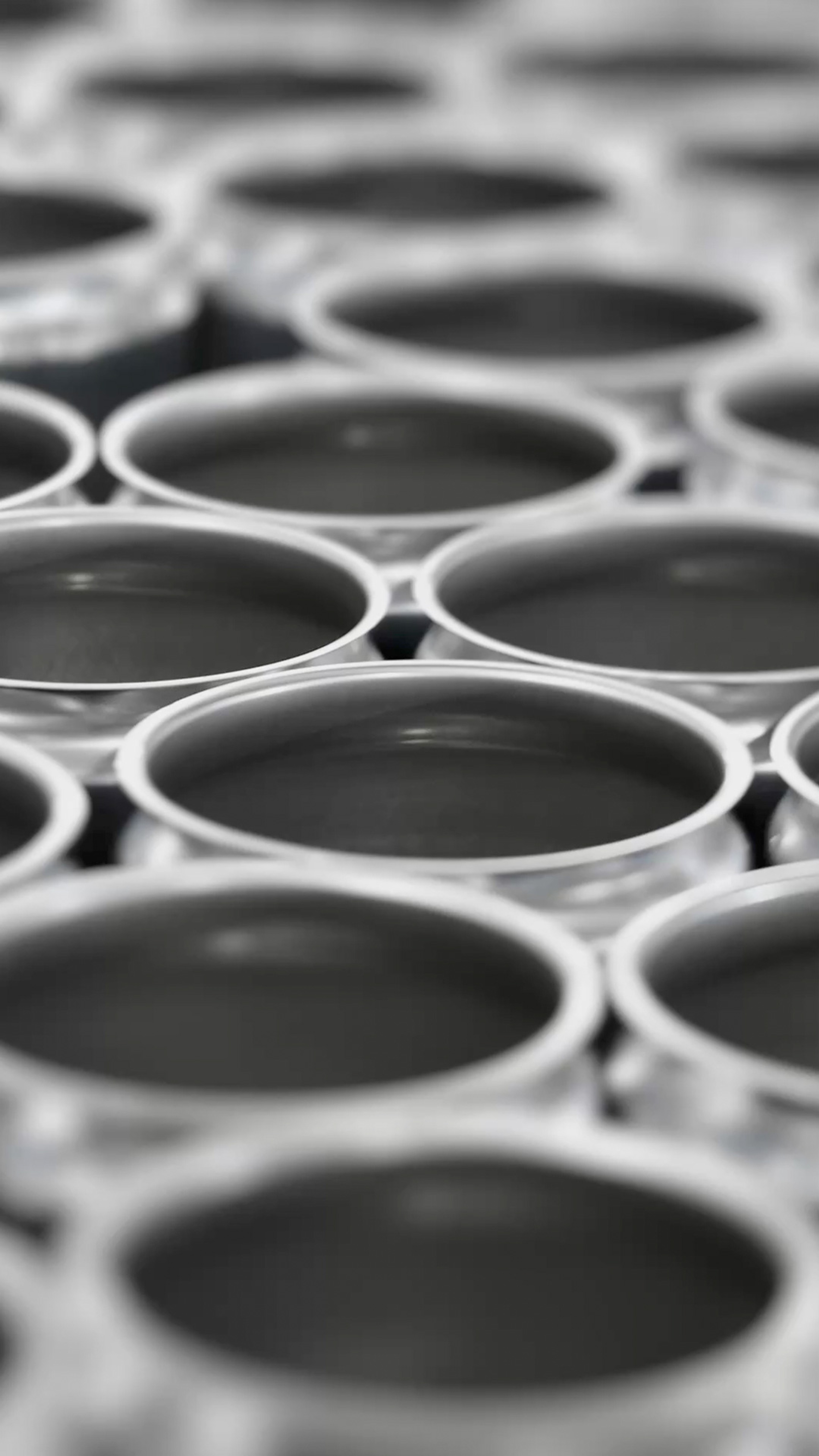 Cans in factory
