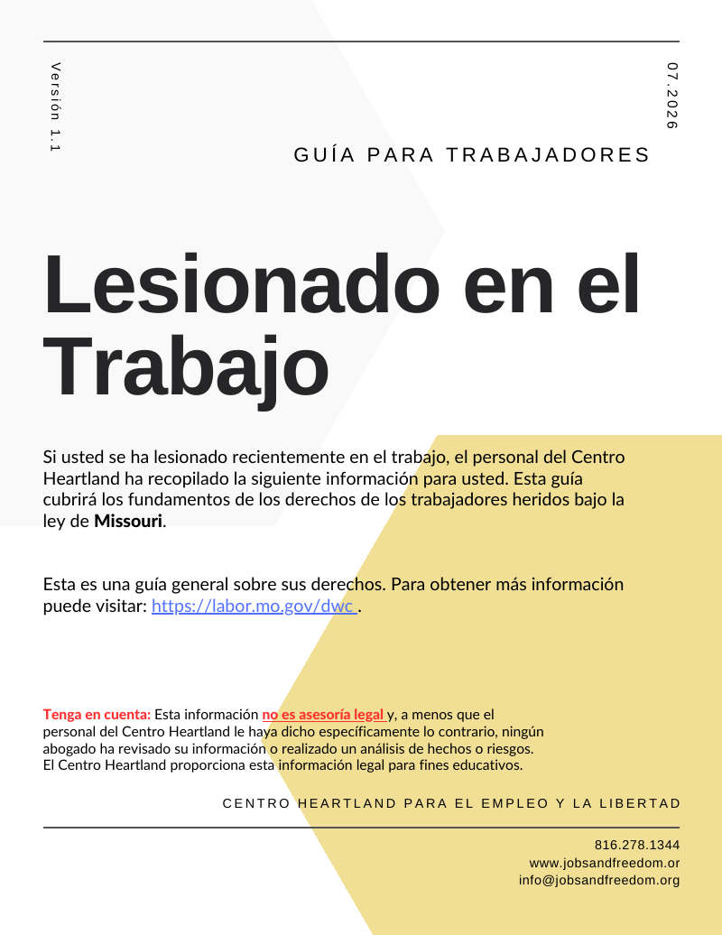 Lesiones en el trabajo portada