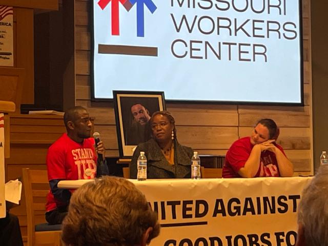 Speakers at the Missouri Workers Center launch in 2021