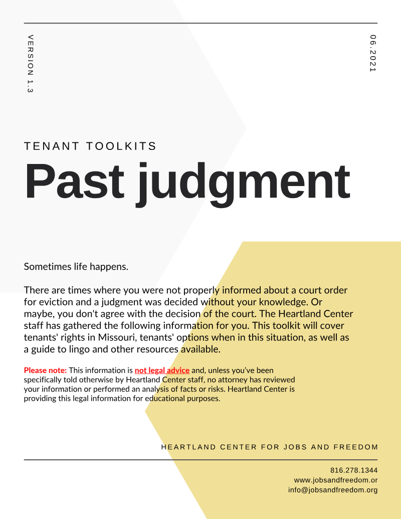 Past Eviction Judgment