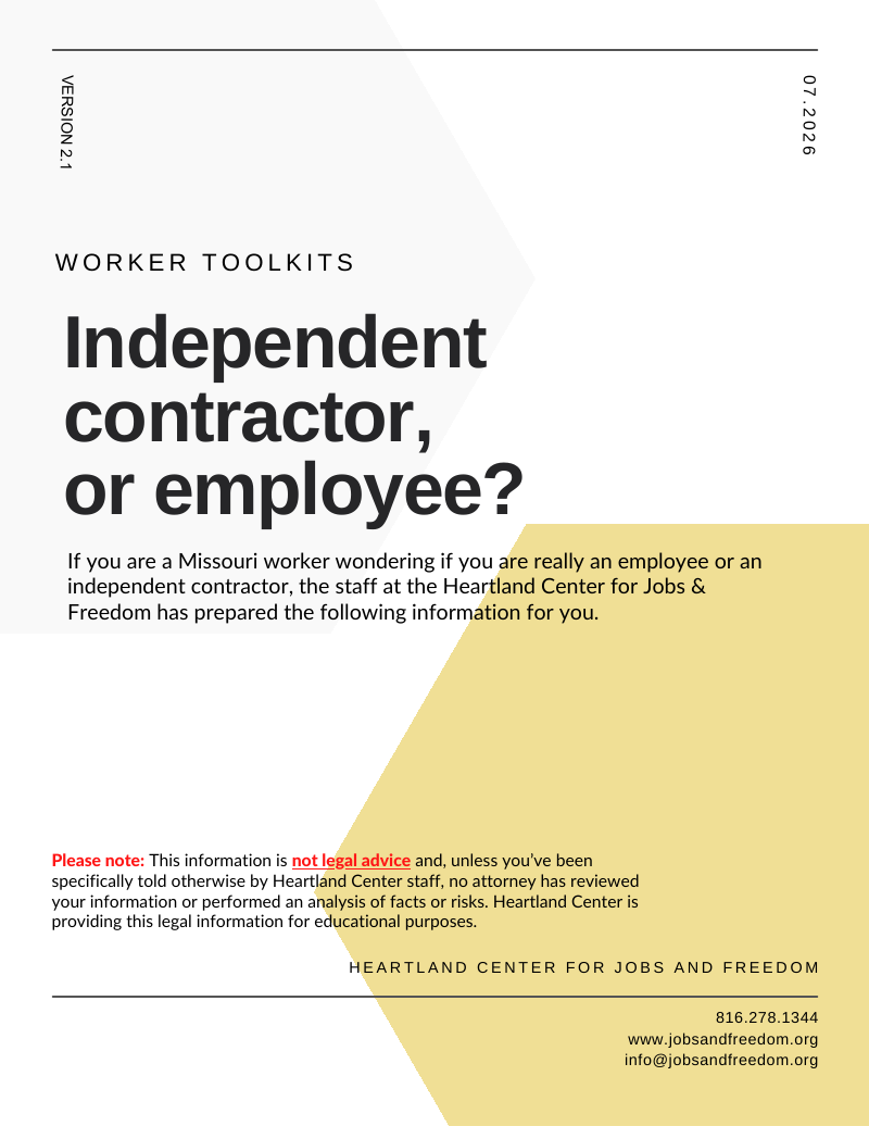 Worker Misclassification cover