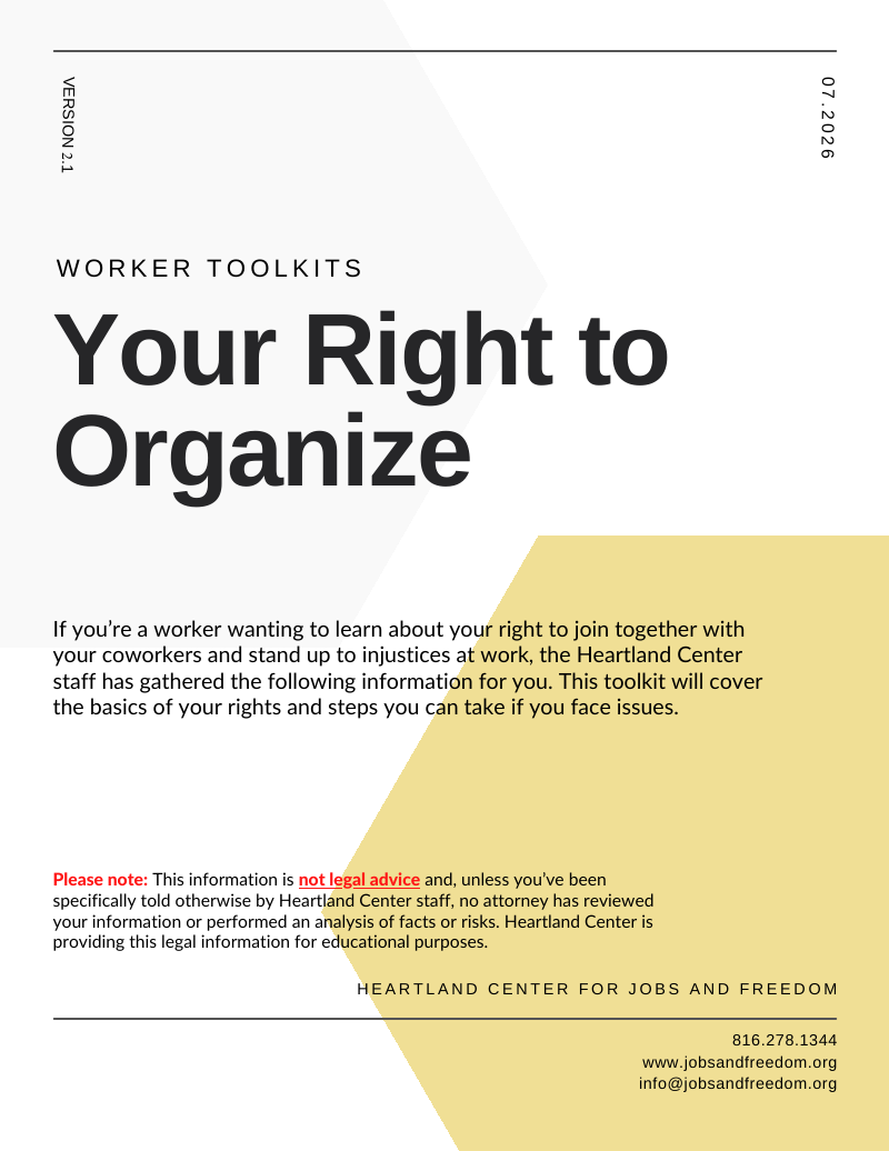 Right to Organize cover